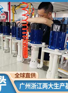 亿鑫厂家直销ES/CS可空转耐酸碱液下泵立式泵循环化工泵废气塔