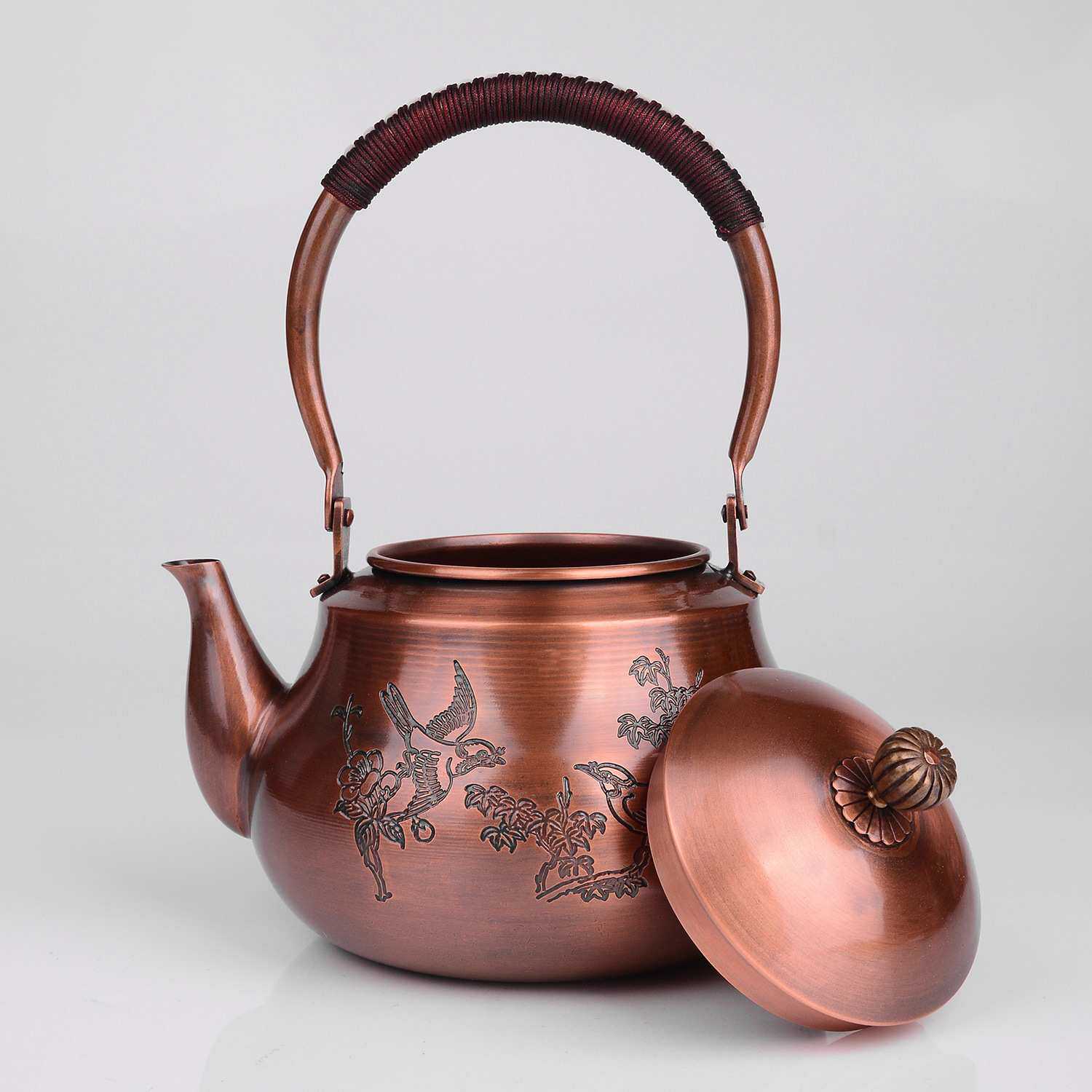 典工堂紫铜壶纯铜烧水壶家和兴铜茶壶加厚养生壶茶具电陶炉烧水壶