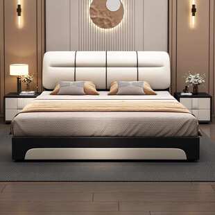 皮床1.8米主卧2米大床榻榻米双人科技布艺1.5m床储物童床现代简约