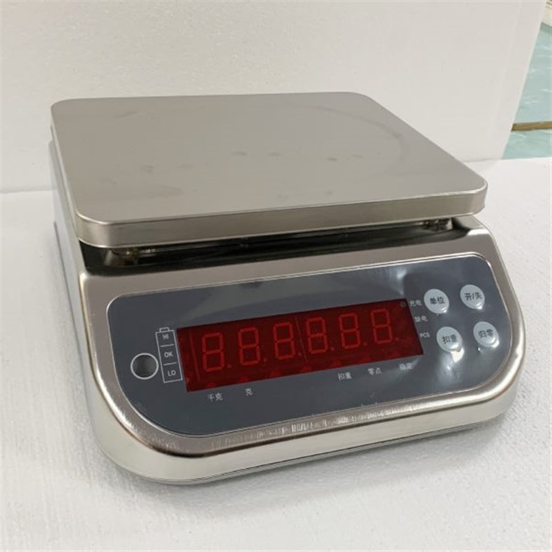 宁波朗科防水电子桌案秤q 全304不锈钢外壳3-30kg精度电子桌秤