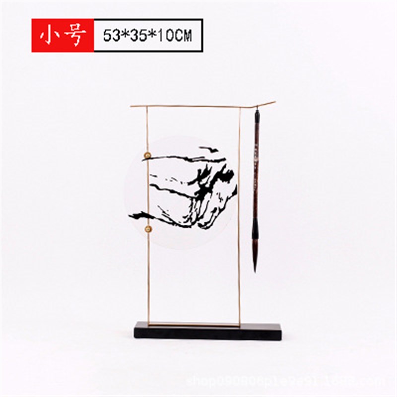 新中式书房水墨画毛笔架摆件书房办公室J样板房家居玄关创意装饰