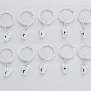 圆圈罗马杆钢丝绳挂钩窗帘扣环夹子金属顺滑罗马圈简易窗帘配件