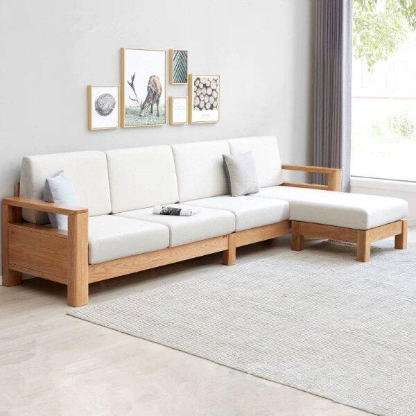 橡木组合沙发三人沙发双人全实木北欧四人热红卖位贵妃沙发全实木