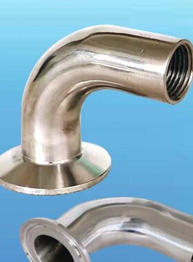 不锈钢式级快9单卡箍0装牙内4卡弯头弯头30内丝弯管度生内丝卫