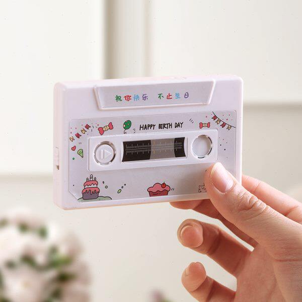 儿童男录音言女朋友生日贺卡卡音乐留复古新礼物磁带留声机年表白