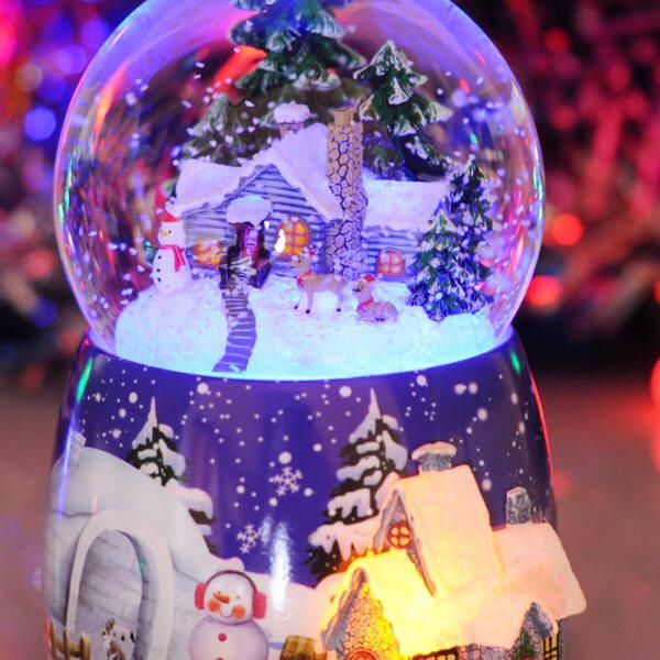 音乐盒八音盒送水晶球圣诞节圣诞男女雪花朋友礼物生日礼物女生