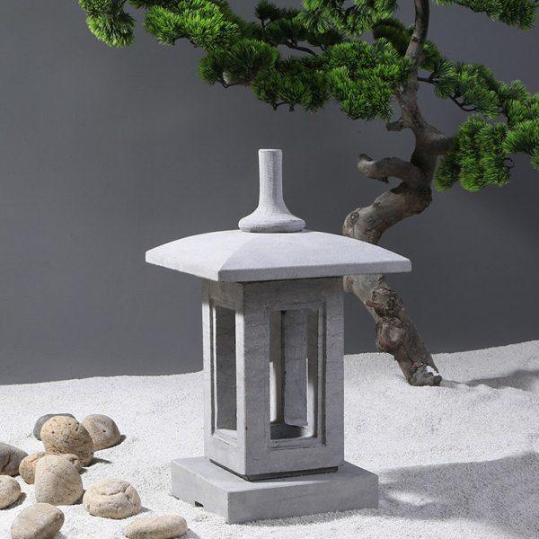 石灯笼日式庭院灯青石仿古电石灯笼户外酒店景观花园石头石雕摆件