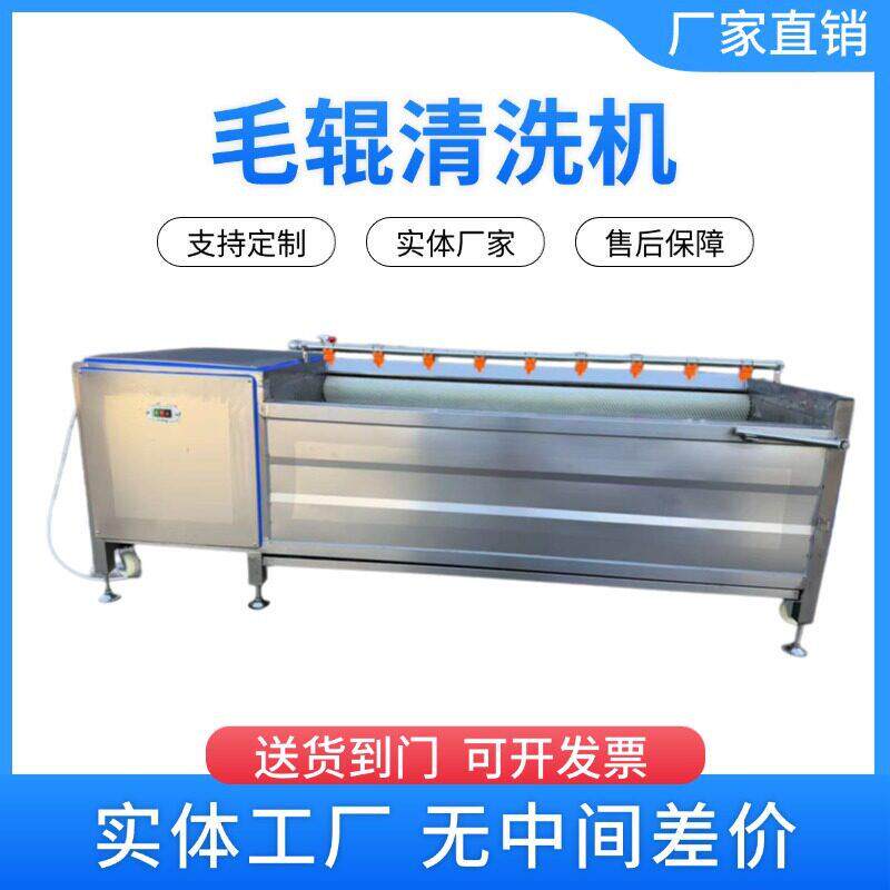 毛辊清洗机软胶玩具捏捏乐清洗大姜土豆清洗去皮机可定制软硬毛