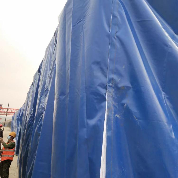 预制桥梁蒸汽养护棚 建筑工地遮阳篷 镀锌管立柱收缩篷