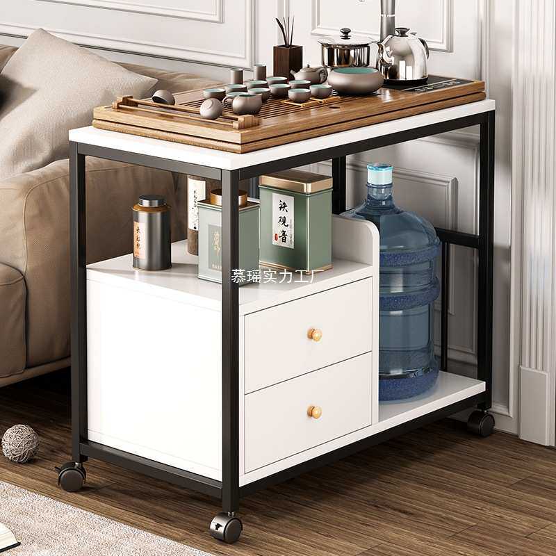 可移动茶台一体烧水客厅沙发边柜小户型家用创意茶车阳台极简茶桌