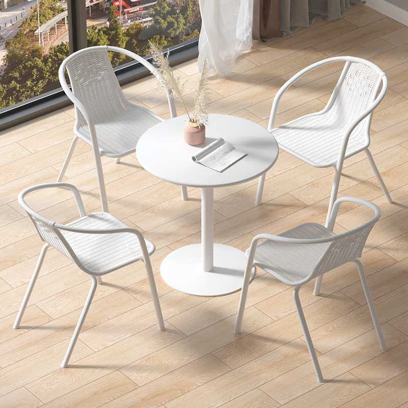 户外桌椅折叠小三件套白色茶组合咖啡厅奶茶店茶几休闲露营