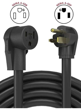 RVEV延长线NEMA14-50重型延长线带LED电源指示灯和电源线管理器