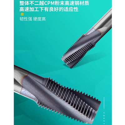 镀TICN不锈钢管螺纹丝锥管牙螺旋丝攻PS/PT/NPS/NPT1/4 1/2