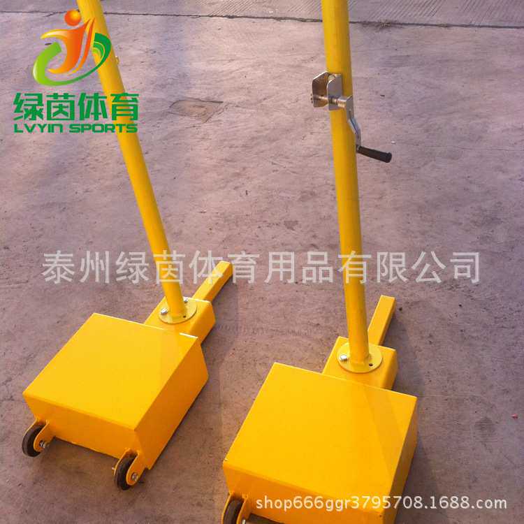 厂家制造移动式单双打比赛球柱 室内外羽毛球网架 标准羽毛球柱
