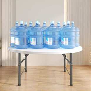 可折叠圆桌餐桌家用圆形塑料大圆桌面简易小户型饭桌折叠桌子10人