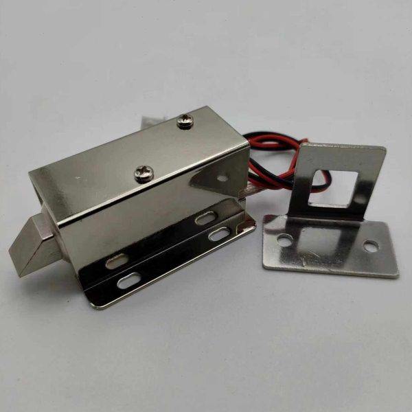 小型电控锁磁力锁机柜箱门储物寄存柜锁电磁锁斜口锁舌锁