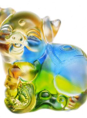 猪古钻Y-L-A0琉璃摆件诸事琉璃冲如意打 折法生日礼物27五