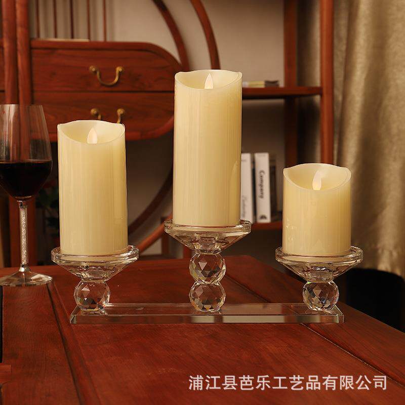 欧式水晶烛台婚庆玻璃蜡烛碗酒店家居摆件厂家直销