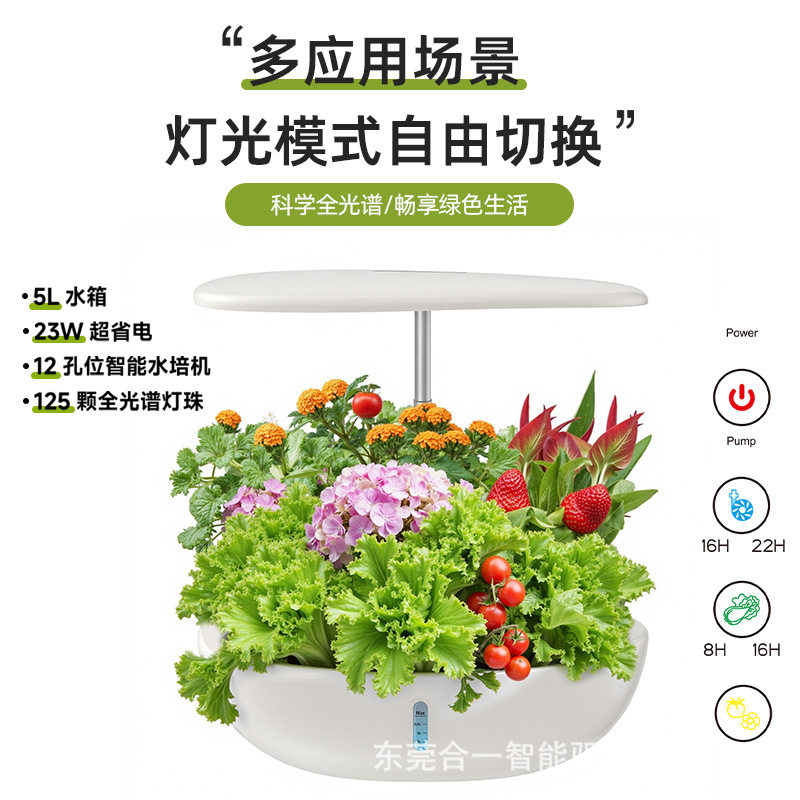 亚马逊全光谱LED水培植物机蔬菜花卉种植机生长灯补光灯可调光