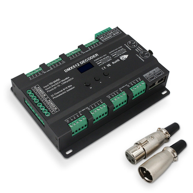 32通道DMX512解码器RDMDMX512解码器RGBWLED智能灯光控制器