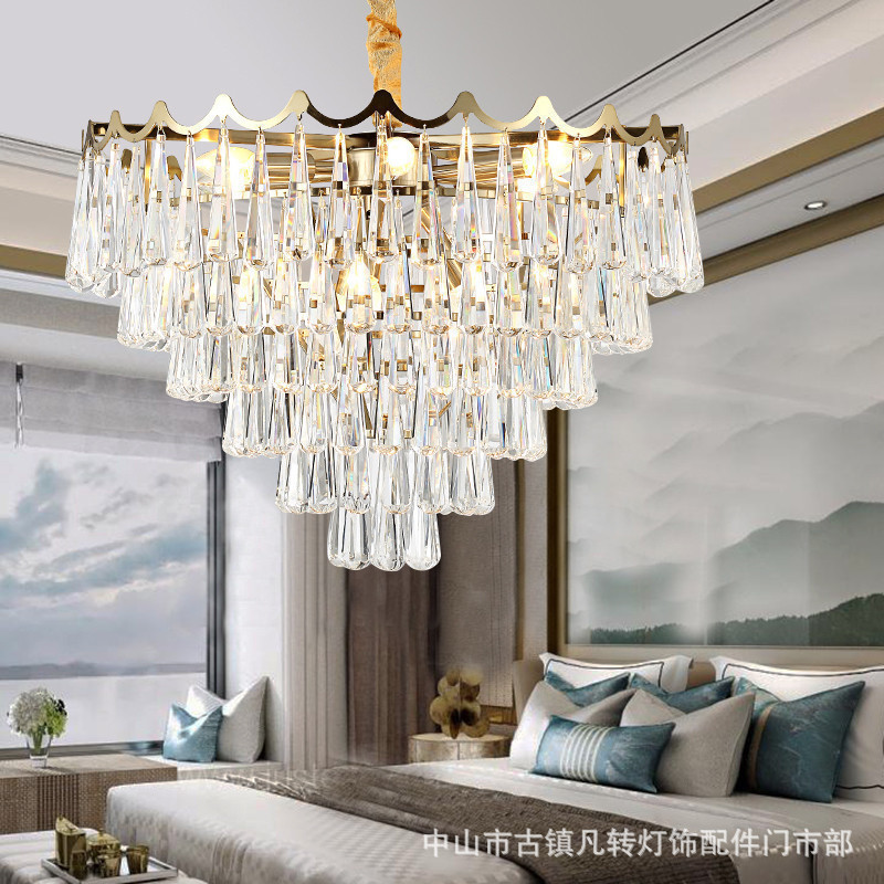 北欧轻奢港式水晶吊灯客餐厅