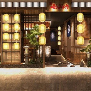 入宅灯笼神庙祠堂门头迎灯定制灯笼串古风中式茶楼茶W馆餐饮竹编