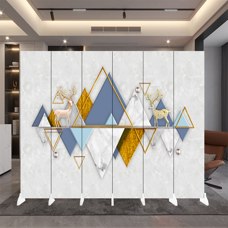 定制北欧屏风隔断客厅简约折叠移动办公室内O布艺现代家用卧室遮