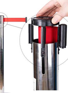 有质保一米线栏杆不锈钢加厚管件地铁排队围栏伸缩带人群管理