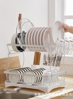 日式碗架厨房沥水置物架家用台面放碗盘碗碟碗筷水槽洗晾收纳架盒