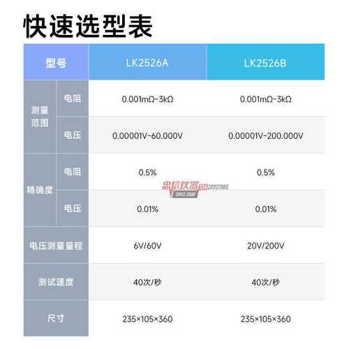 蓝科LK2526B高精度电池内阻仪LK2526A电池电压电阻综合仪