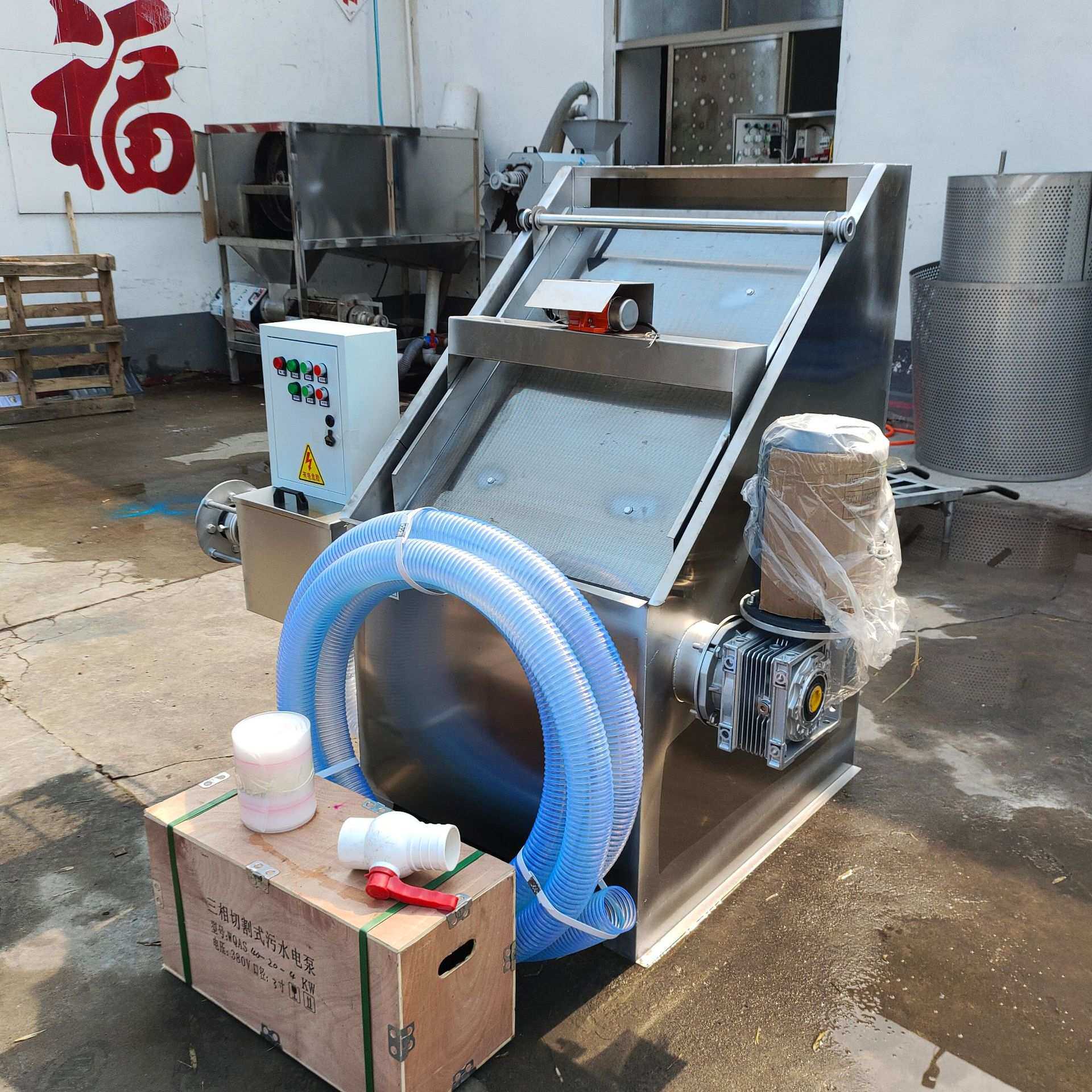 斜筛800型猪粪牛粪斜筛式干湿分离机 含水量大的粪便干湿分离机