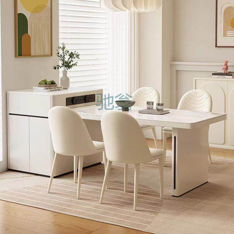 FN6简约岛台餐桌简约一体可伸缩岩板现代小户型家用餐厅中岛吃饭