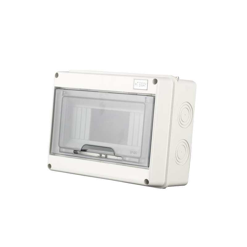 户外灰色ABS塑料盒体配电箱 家用塑料明装回路布线箱 空气开关盒