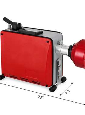 GQ-100管道疏通机390W电动排水沟清洁器螺旋排水管道清洁装置