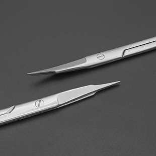 不锈钢台阶剪综合组织剪直弯头精细尿道剪动宠物尿道造口器械工具