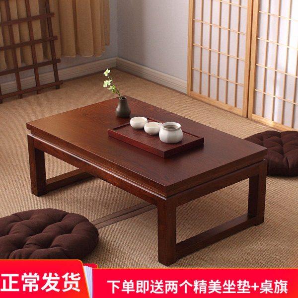实木国学桌书法桌松木课桌仿古国学桌简约茶炕桌飘窗桌榻榻米茶几
