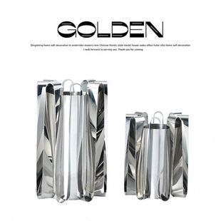 金属花瓶现代简约银色花器洋酒冰桶摆件家居装饰餐桌茶几样板间设