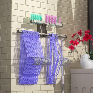 壁挂式收纳架浴室置物架吉百居阳台衣架整理架免打孔晾衣架多功能