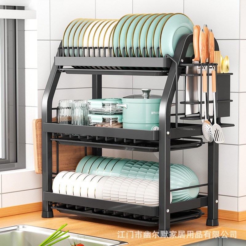 厨房碗碟收纳架碗盘沥水架碗筷收纳盒F放碗家用碗碟架餐具置物碗