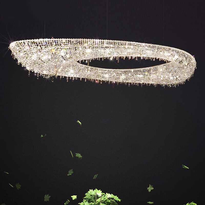 酒店大堂北欧轻奢水n晶客厅吊灯意大利简约创意餐厅卧室灯别墅灯