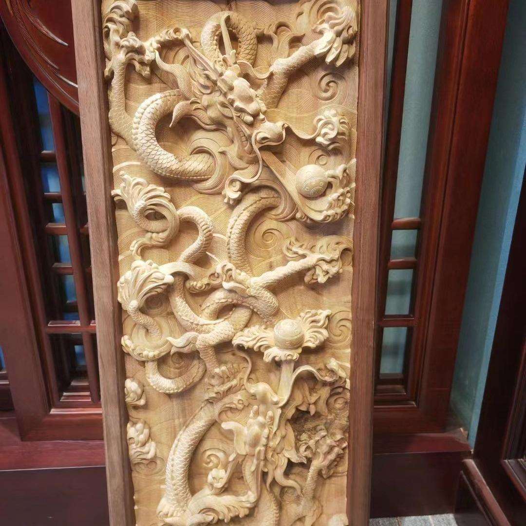 东阳木雕仿古门窗 中式实木花格门窗花 镂空雕花门隔断屏风