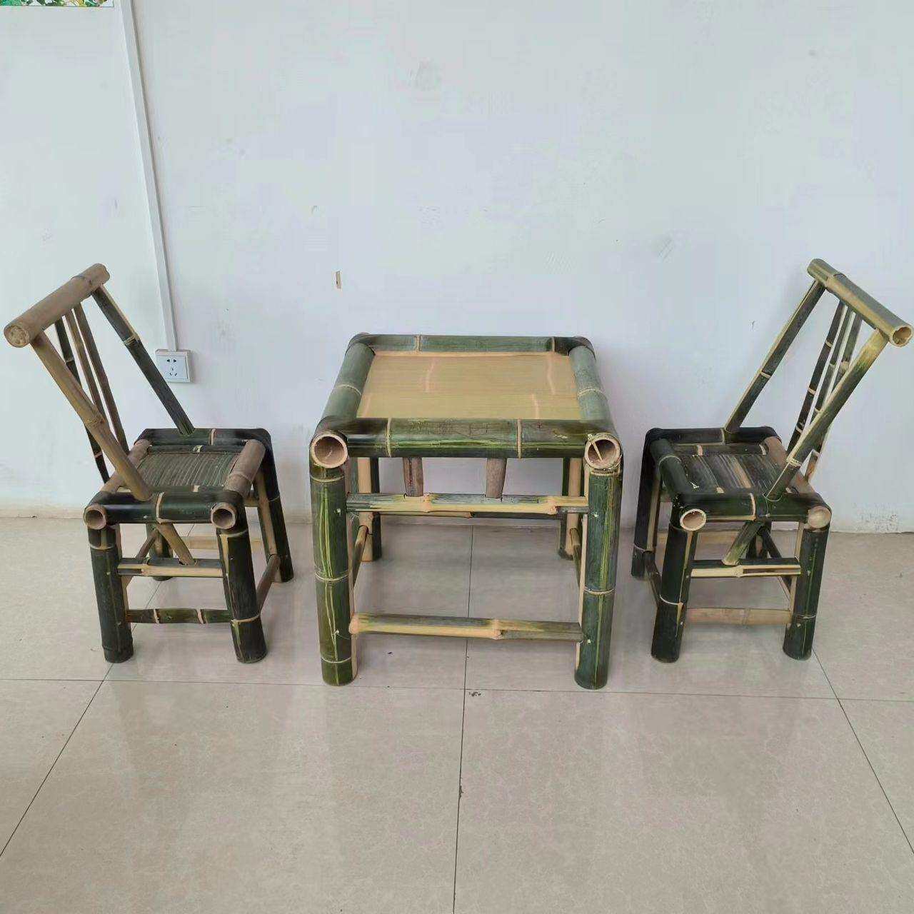 竹桌子茶几竹子桌椅现货全套纯手工制作楠竹饭桌茶桌老式农家方桌