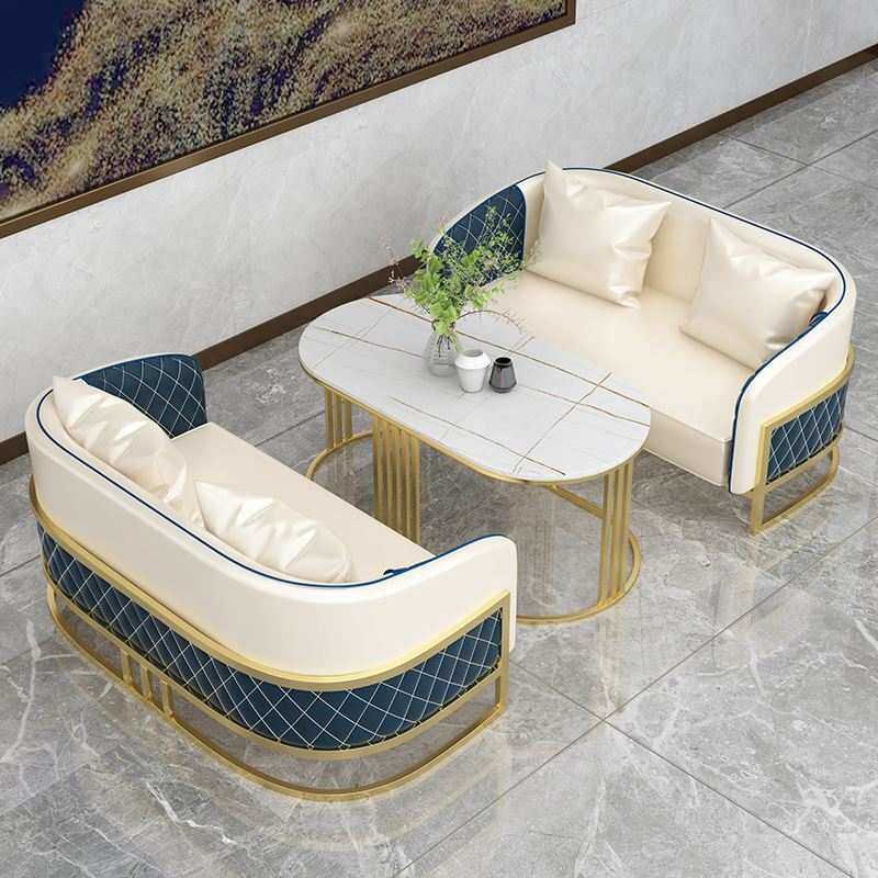 北欧咖啡厅卡座沙发茶几休闲轻奢售楼部酒店奶茶饮料店桌椅子组合