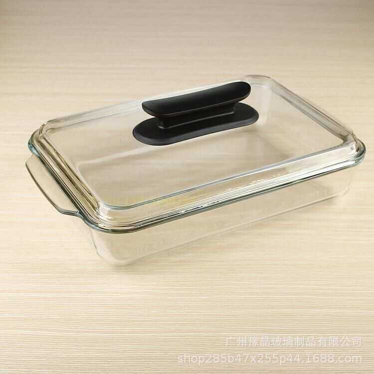 菲内克斯3.0L长方钢化玻璃煲汤煲带盖8095厨房家居套装烤盘