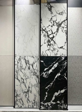 柔光保格丽仿大理石墙砖 卫生间哑光黑色拿破仑瓷砖75150