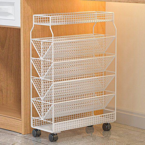 桌下置物架书桌旁小书架带轮可移动书本收纳架家用简易落地价,收纳整理,书桌收纳置物架,淘宝优惠券,粉丝福利购,淘宝优惠卷