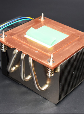 超薄2U服务器散热器风扇115x1200针半导体散热器纯铜底座温控风扇