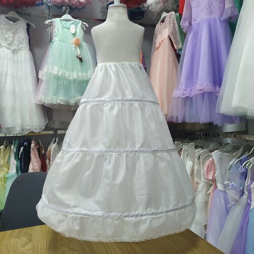 儿童礼服裙撑花童公主蓬蓬裙女童裙撑女孩礼服婚纱裙钢圈白色裙撑