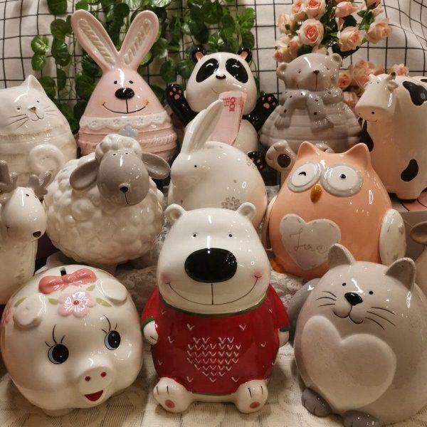 可爱陶瓷存钱罐 动物生肖储蓄罐 儿童理财零钱罐生日礼物情侣摆件,节庆用品/礼品,储蓄罐,淘宝优惠券,粉丝福利购,淘宝优惠卷