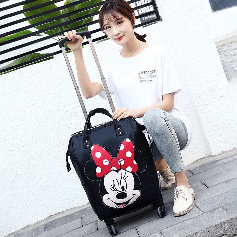 万向轮拉杆包防水印花轻便旅行袋多功能男女通P用登机包短途行李